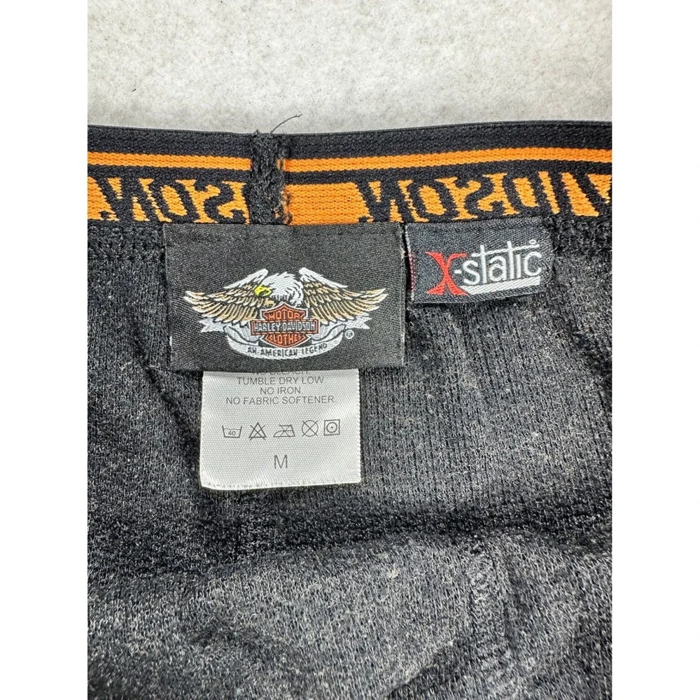 Harley-Davidson Mens Black Thermal Base Layer Pants X-Static Waffle Knit Medium